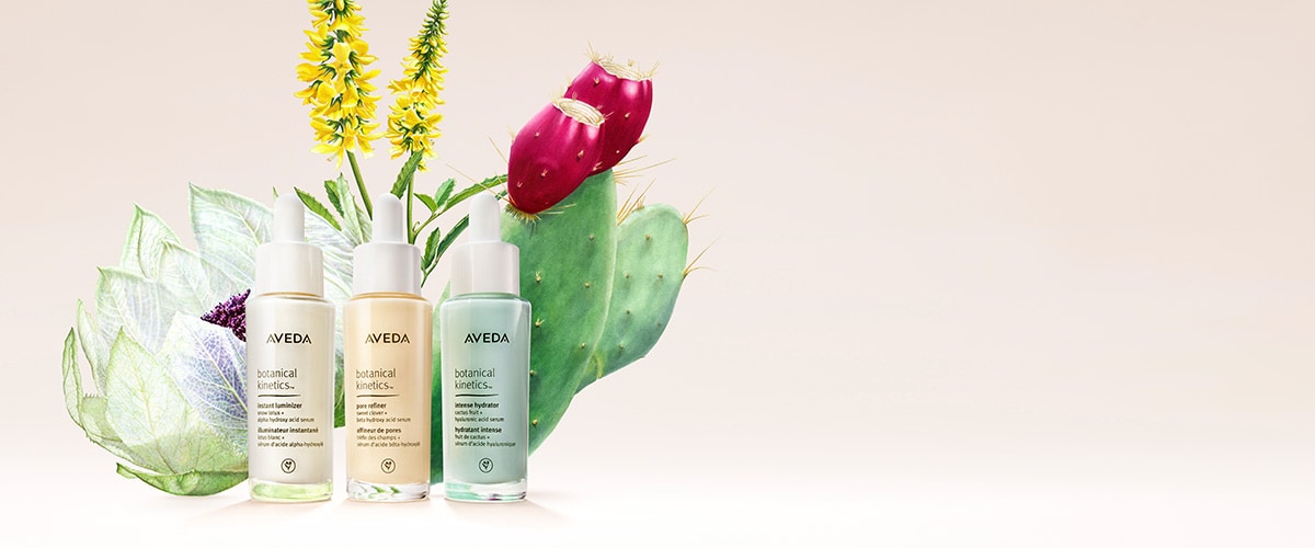 Botanical kinetics serums targeting hydration, luminating and pore refining